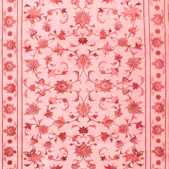 Machine Washable Persian Red Traditional Rug, wshtr2185red