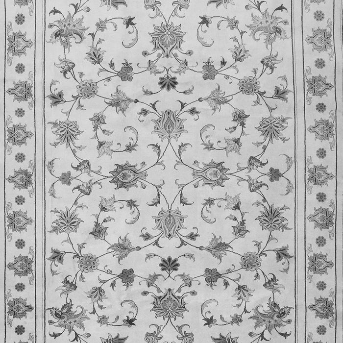 Serging Thickness of Machine Washable Persian Gray Traditional Rug, wshtr2185gry