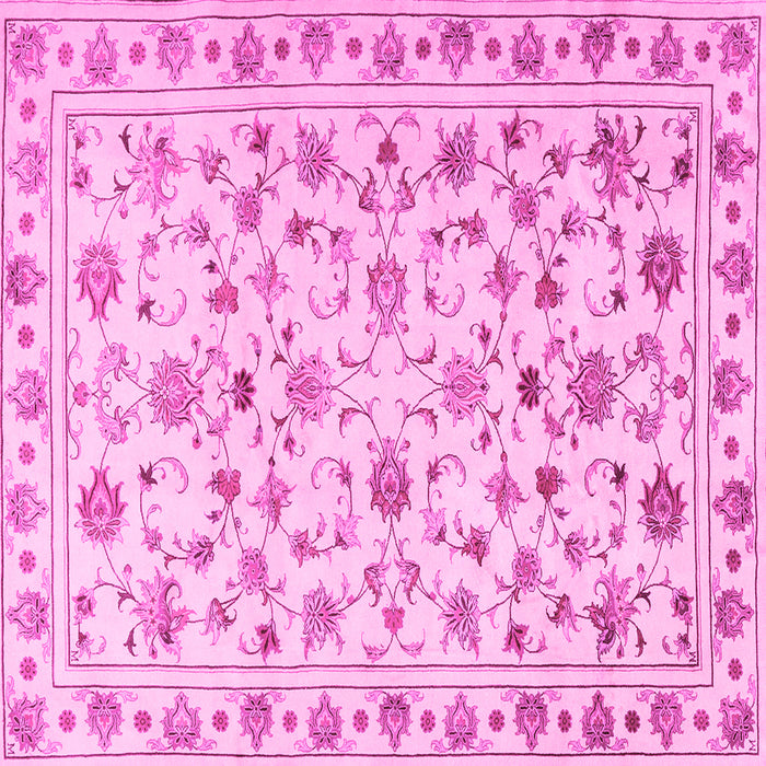 Square Persian Pink Traditional Rug, tr2185pnk