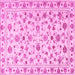 Square Persian Pink Traditional Rug, tr2185pnk