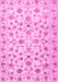 Machine Washable Persian Pink Traditional Rug, wshtr2185pnk