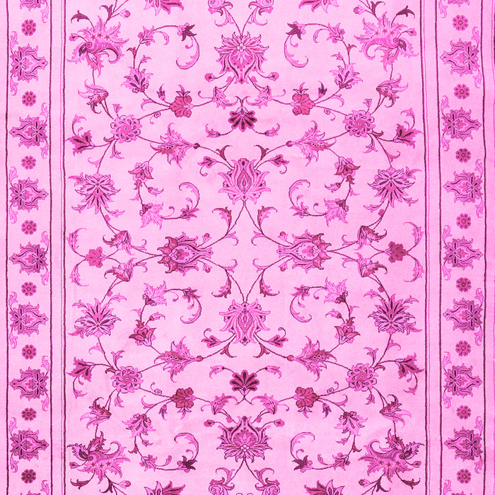 Machine Washable Persian Pink Traditional Rug, wshtr2185pnk