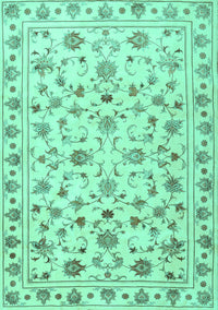Persian Turquoise Traditional Rug, tr2185turq