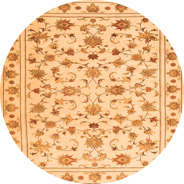 Square Persian Orange Traditional Rug, tr2185org
