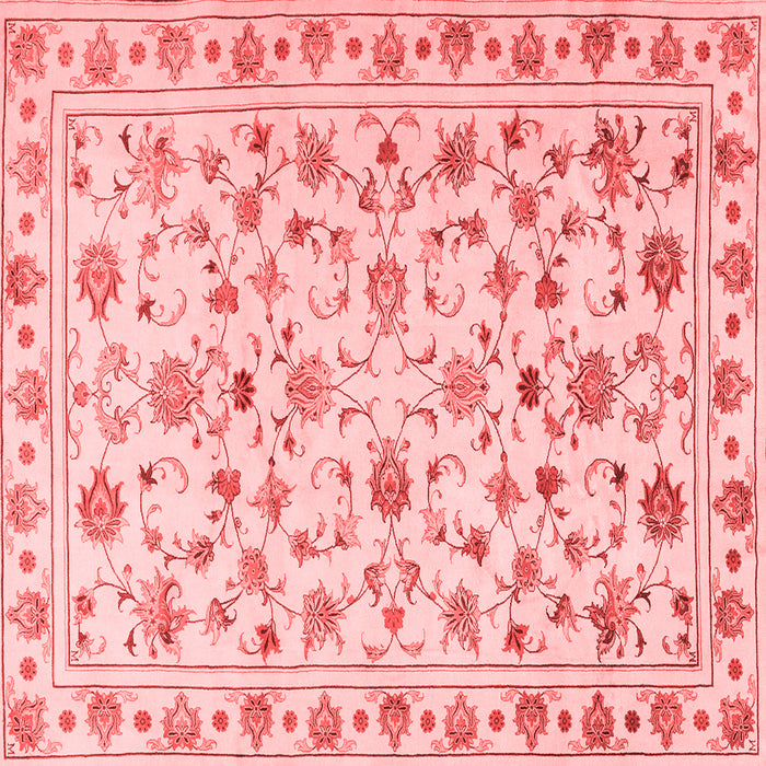 Machine Washable Persian Red Traditional Rug, wshtr2185red