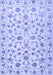 Machine Washable Persian Blue Traditional Rug, wshtr2185blu