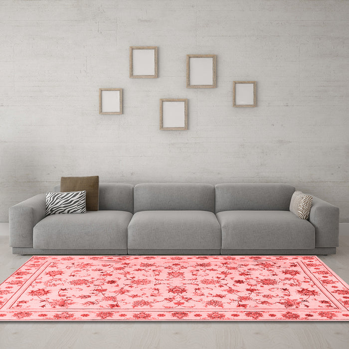 Traditional Red Washable Rugs