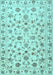 Machine Washable Persian Light Blue Traditional Rug, wshtr2185lblu