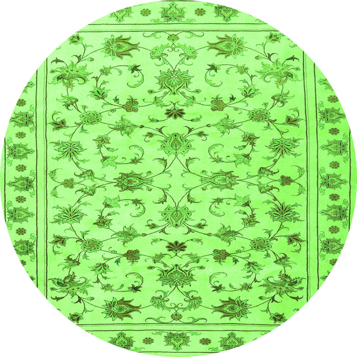 Machine Washable Persian Green Traditional Area Rugs, wshtr2185grn