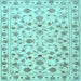 Square Persian Light Blue Traditional Rug, tr2185lblu