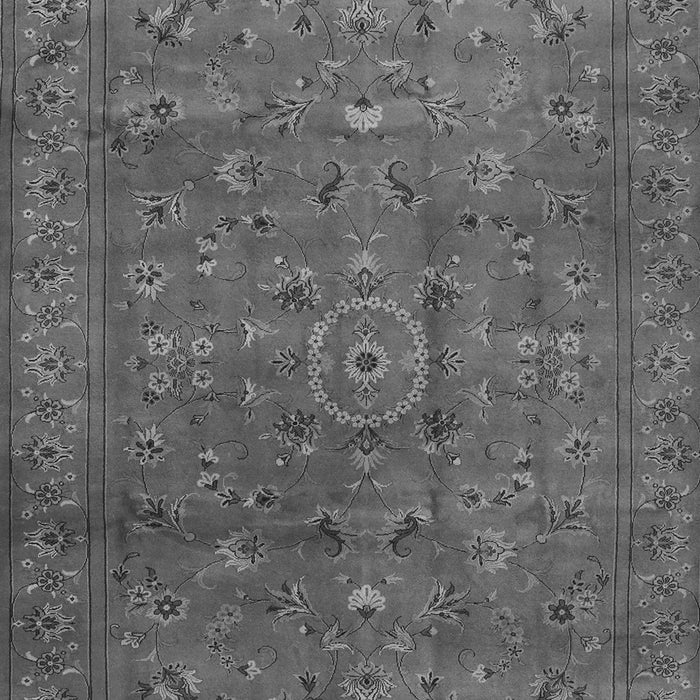 Serging Thickness of Machine Washable Persian Gray Traditional Rug, wshtr2186gry