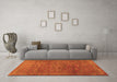 Machine Washable Persian Orange Traditional Area Rugs in a Living Room, wshtr2186org