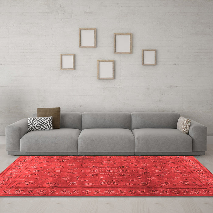 Traditional Red Washable Rugs