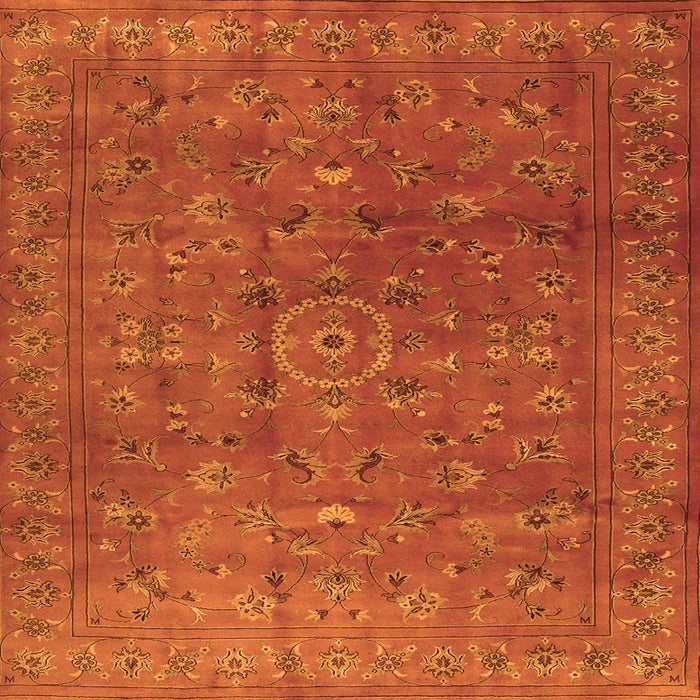 Serging Thickness of Persian Orange Traditional Rug, tr2186org