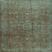 Square Persian Light Blue Traditional Rug, tr2186lblu