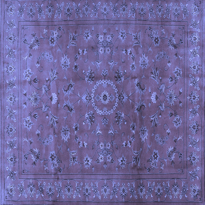 Square Persian Blue Traditional Rug, tr2186blu