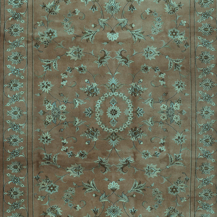 Machine Washable Persian Light Blue Traditional Rug, wshtr2186lblu