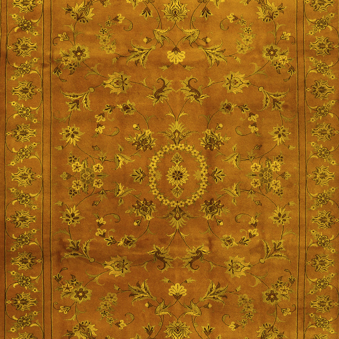 Machine Washable Persian Yellow Traditional Rug, wshtr2186yw