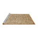 Sideview of Machine Washable Traditional Bronze Brown Rug, wshtr2187