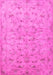 Machine Washable Persian Pink Traditional Rug, wshtr2187pnk