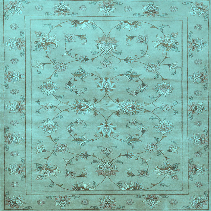 Square Persian Light Blue Traditional Rug, tr2187lblu