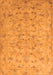 Serging Thickness of Machine Washable Persian Orange Traditional Area Rugs, wshtr2187org