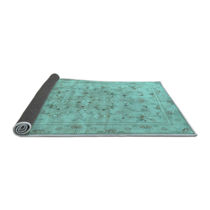Sideview of Persian Light Blue Traditional Rug, tr2187lblu