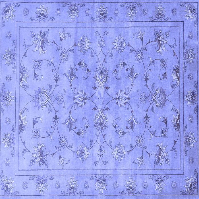 Square Persian Blue Traditional Rug, tr2187blu