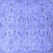 Square Persian Blue Traditional Rug, tr2187blu