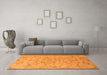 Machine Washable Persian Orange Traditional Area Rugs in a Living Room, wshtr2187org