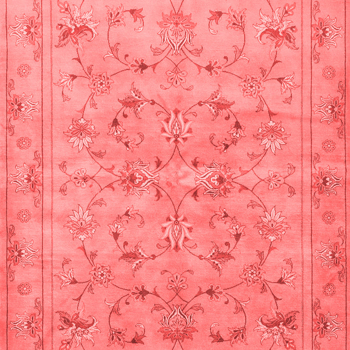 Machine Washable Persian Red Traditional Rug, wshtr2187red