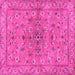 Square Persian Pink Traditional Rug, tr2188pnk