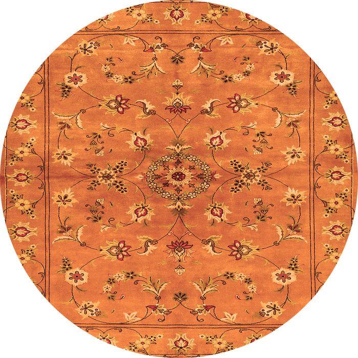 Machine Washable Persian Orange Traditional Area Rugs, wshtr2188org