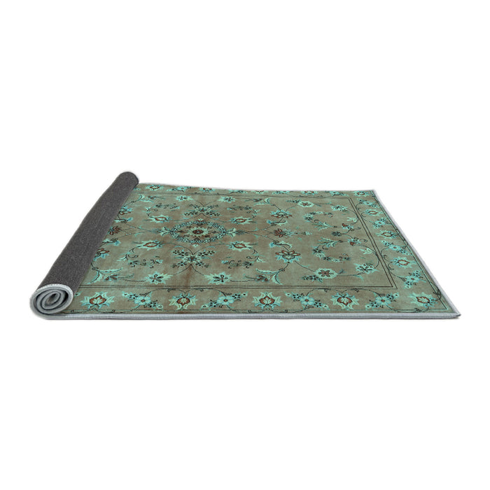 Sideview of Persian Light Blue Traditional Rug, tr2188lblu