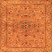 Serging Thickness of Persian Orange Traditional Rug, tr2188org