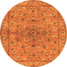 Square Persian Orange Traditional Rug, tr2188org