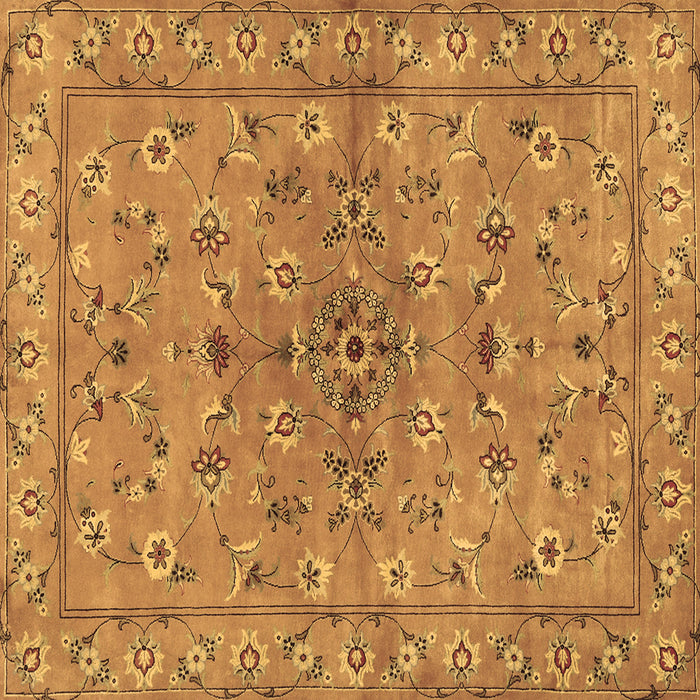 Square Machine Washable Persian Brown Traditional Rug, wshtr2188brn