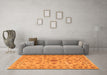 Machine Washable Persian Orange Traditional Area Rugs in a Living Room, wshtr2189org