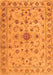 Serging Thickness of Machine Washable Persian Orange Traditional Area Rugs, wshtr2189org