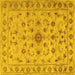 Square Persian Yellow Traditional Rug, tr2189yw