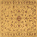 Square Persian Brown Traditional Rug, tr2189brn