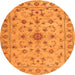 Square Persian Orange Traditional Rug, tr2189org