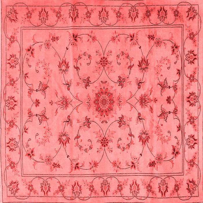 Machine Washable Persian Red Traditional Rug, wshtr2189red