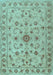 Machine Washable Persian Light Blue Traditional Rug, wshtr2189lblu