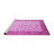 Sideview of Machine Washable Persian Pink Traditional Rug, wshtr218pnk