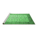 Sideview of Machine Washable Persian Emerald Green Traditional Area Rugs, wshtr218emgrn