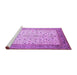 Sideview of Machine Washable Persian Purple Traditional Area Rugs, wshtr218pur