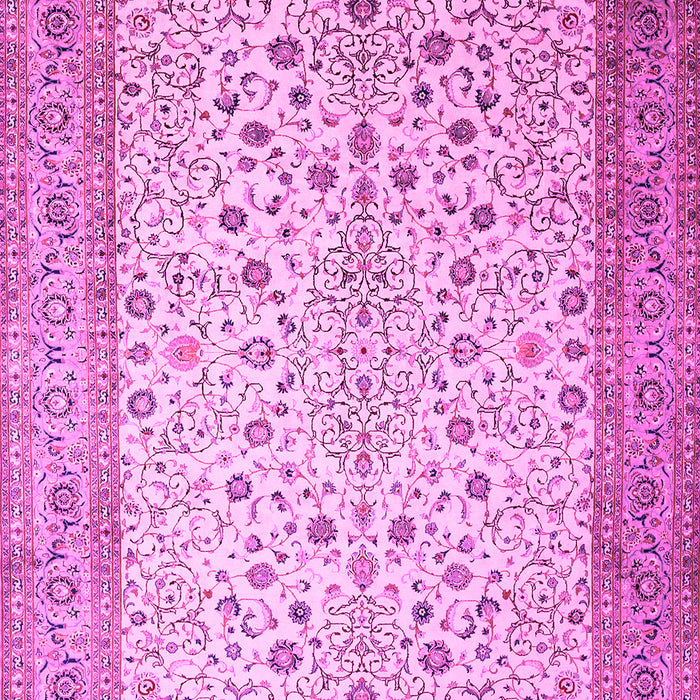 Machine Washable Persian Pink Traditional Rug, wshtr218pnk