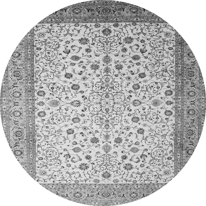 Square Persian Gray Traditional Rug, tr218gry