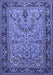 Machine Washable Persian Blue Traditional Rug, wshtr2190blu